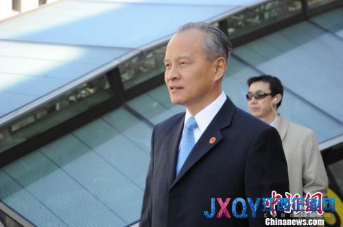 中国新任驻美大使崔天凯抵华盛顿履新（图）